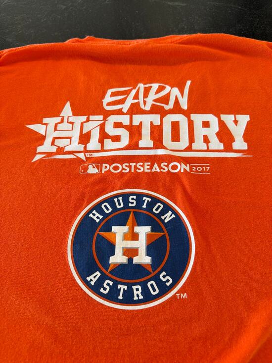 Port and Company Other - Houston Astros Budweiser T Shirt XL Orange Team History Beer Tee